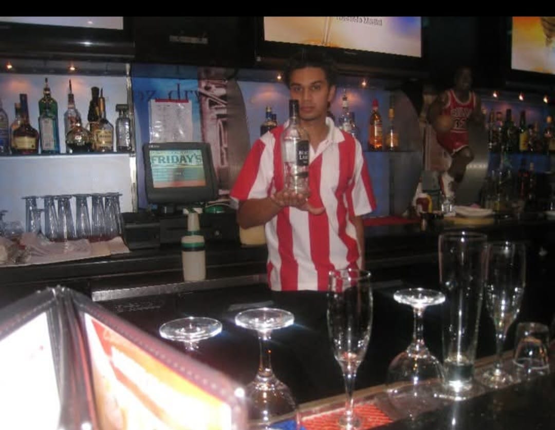 Early days — TGI Fridays bar