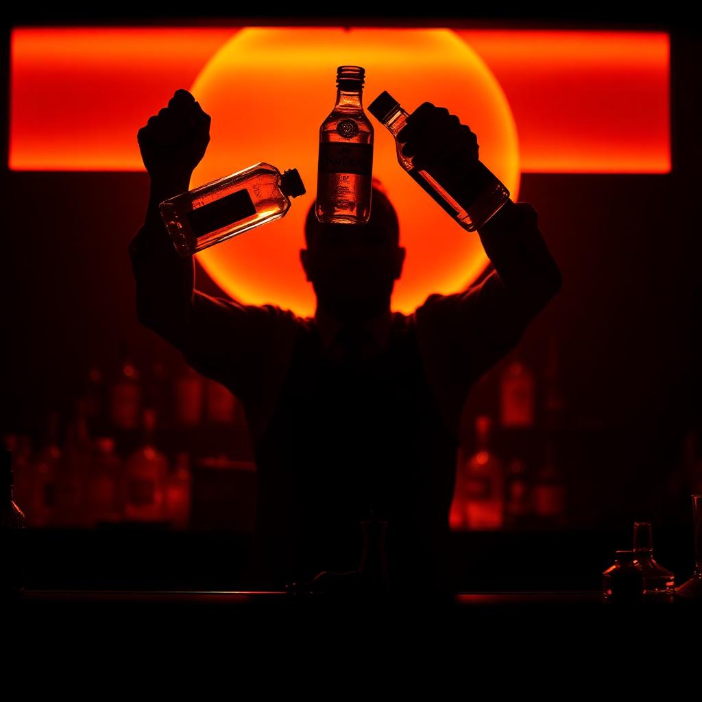 Three-bottle cascade